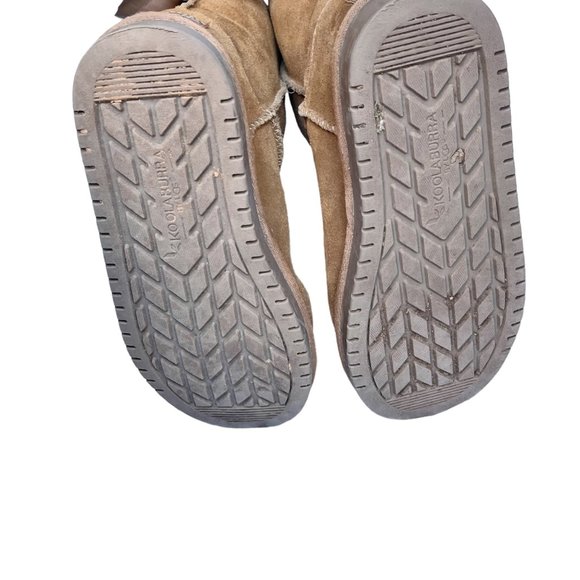 Kids' Koolabura Ugg Victoria Short Boot Chesnut Size 1 Suede Faux Sherpa Cognac - Picture 7 of 10